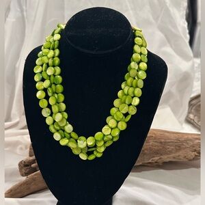 Vintage Chic Lime Green Necklace